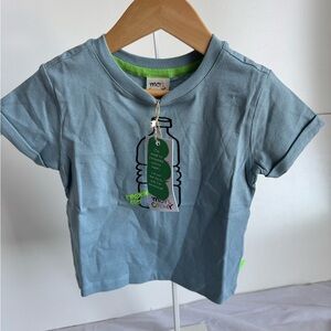 Mon Coeur NEW Recycle Me Blue Shirt 2T 100% Cotton Earth Day Sustainable